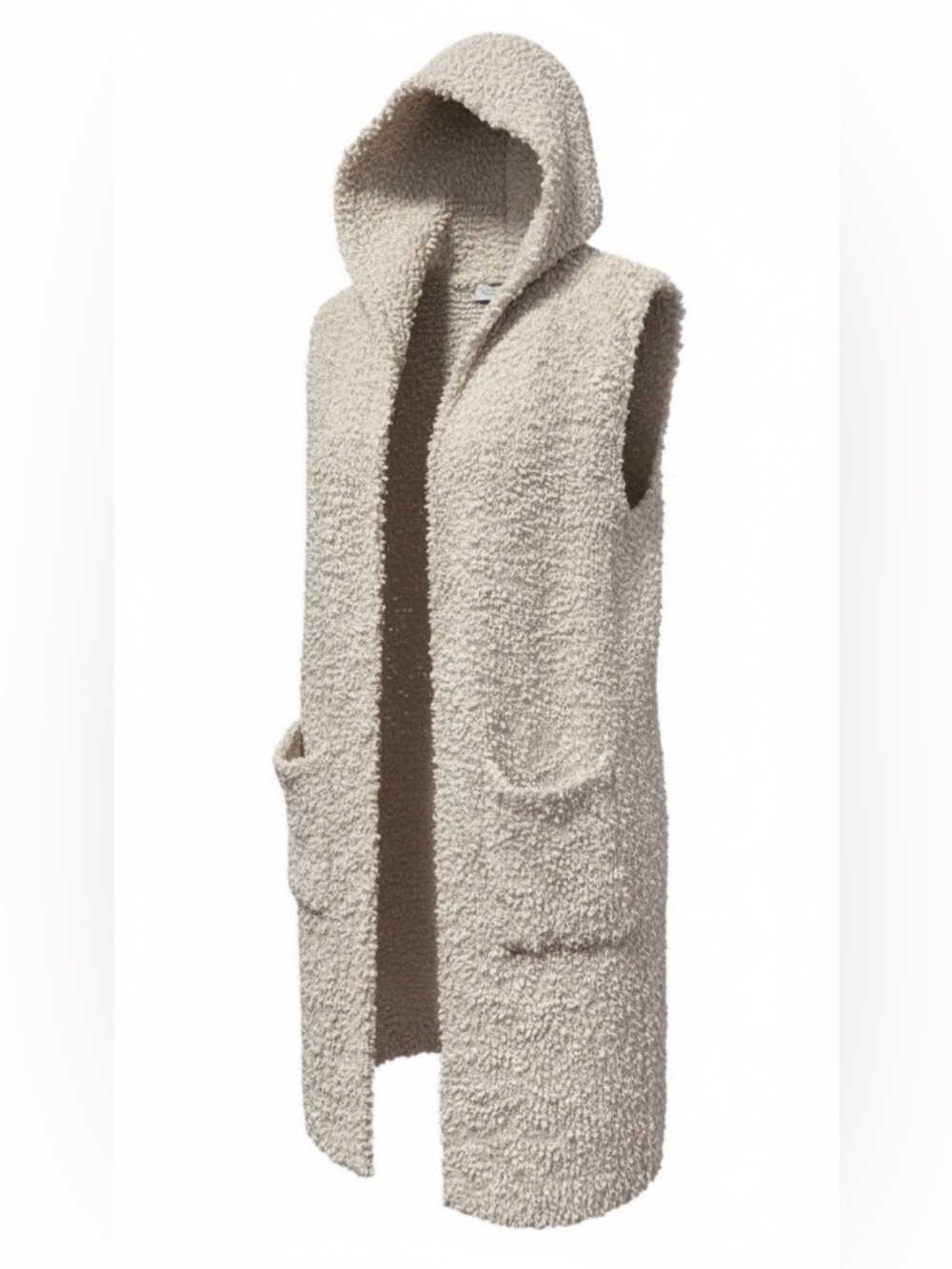 Rachel Zoe Sleeveless Hooded Cardigan – Large